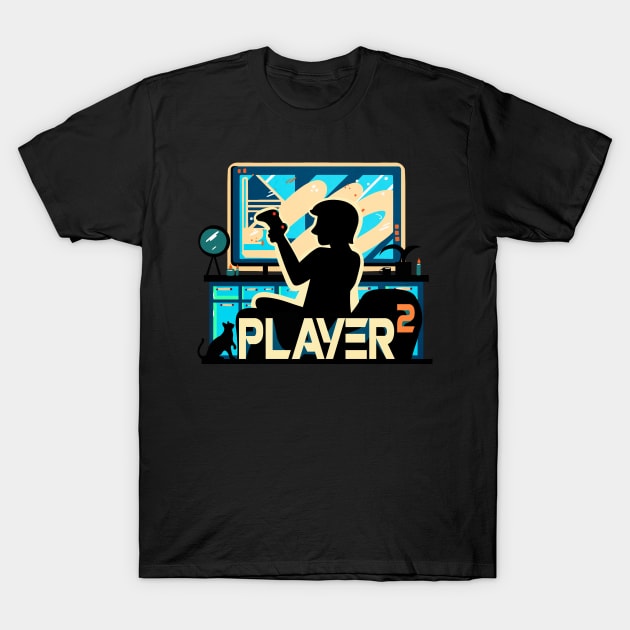 Player Two Couple Matching Video Game T-Shirt by enchantedrealm